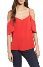 Women's Bp. Cold Shoulder Top, Size - Red