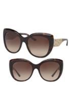 Women's Bvlgari 57mm Cat Eye Gradient Lens Sunglasses - Dark Brown