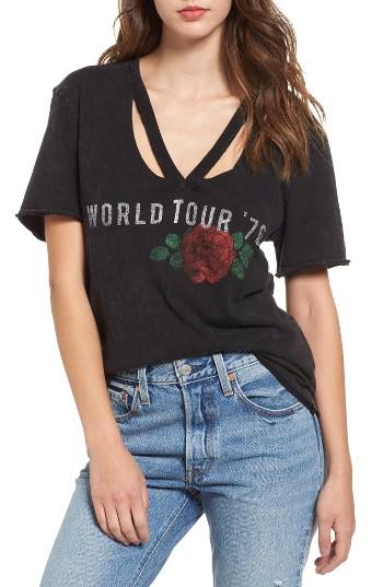 Women's Sun & Shadow World Tour Ripped Neck Tee