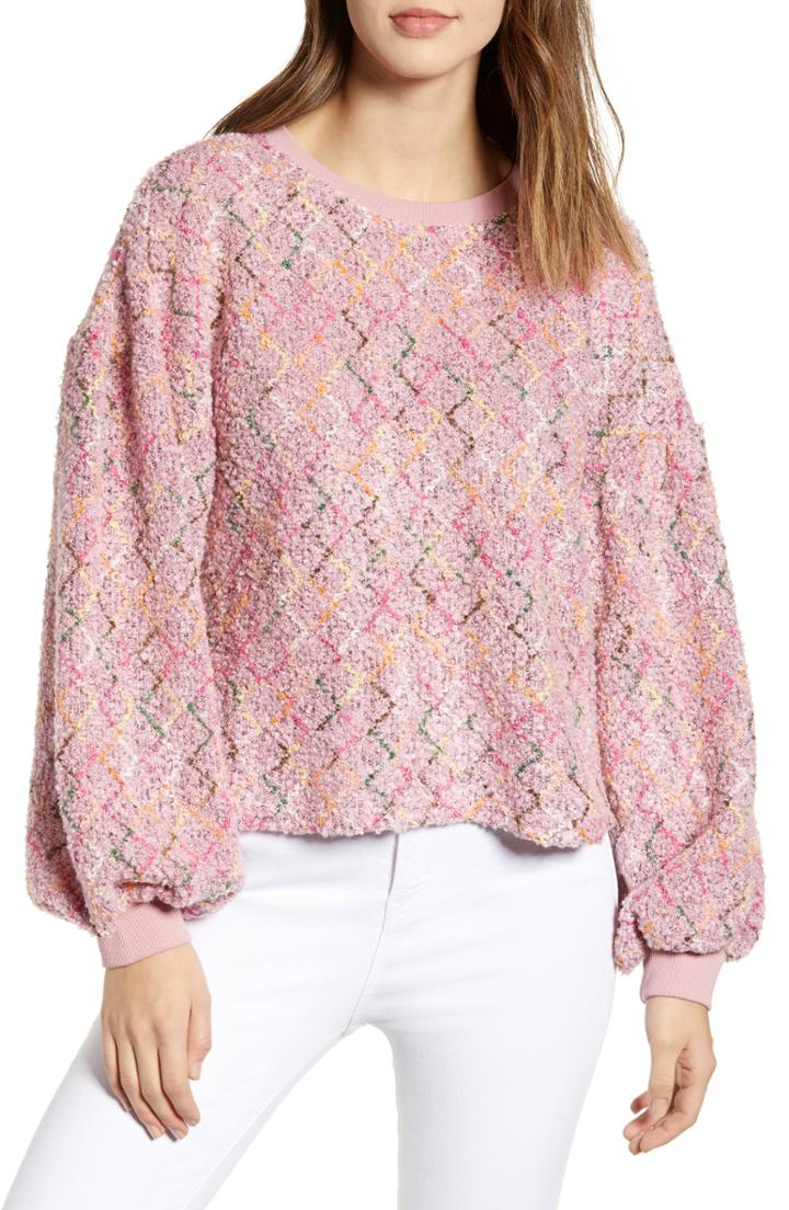 Women's J.o.a. Boucle Sweater - Pink