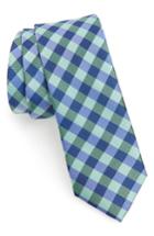 Men's 1901 Welker Check Silk Skinny Tie, Size - Green