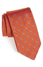 Men's Robert Talbott Medallion Silk Tie, Size - Orange