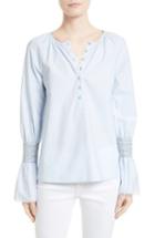 Women's Derek Lam 10 Crosby Smocked Cuff Cotton Henley