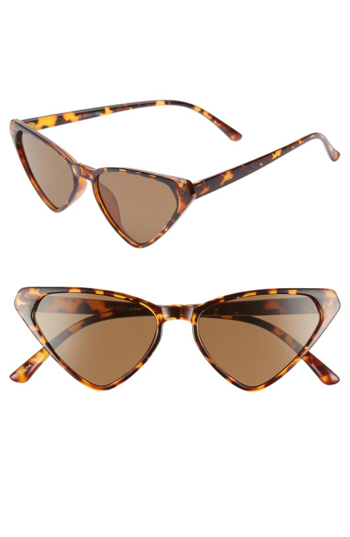 Women's Leith 54mm Angular Cat Eye Sunglasses - Tort