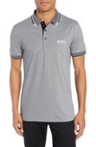 Men's Boss Paddy Fit Polo, Size Large - Grey