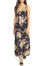 Women's Soprano Floral Strappy Back Maxi Dress - Blue