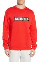 Men's Nike Just Do It Logo Sweatshirt - Red