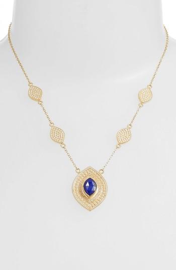 Women's Anna Beck Double Lapis Pendant Station Necklace