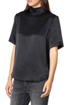 Women's Habitual Elsa Back Button Silk Blouse - Black