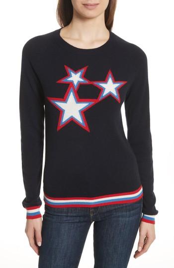 Women's Chinti & Parker Starbust Cashmere Sweater - Blue