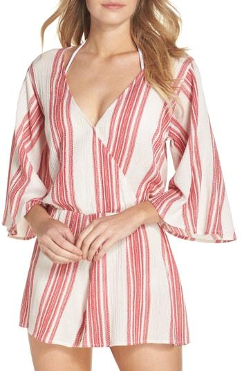 Women's Elan Cover-up Romper - Red
