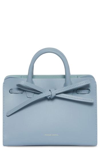 Mansur Gavriel Mini Mini Sun Leather Bag - Blue
