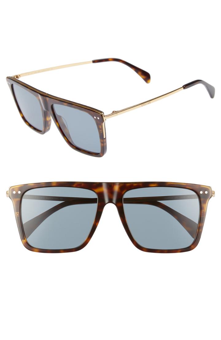 Women's Celine 54mm Flat Top Sunglasses -