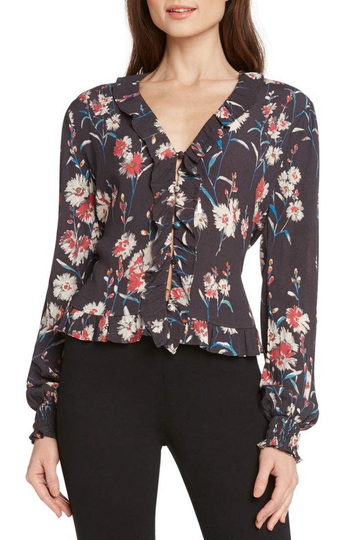 Women's Willow & Clay Floral Smocked Blouse