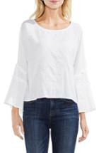 Women's Vince Camuto Ruffle Sleeve Blouse, Size - White