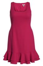 Women's Chelsea28 Ruffle Hem Dress (similar To 14w-16w) - Pink