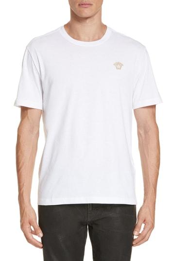 Men's Versace First Line Embroidered Medusa T-shirt - White