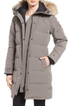 Women's Canada Goose Shelburne Genuine Coyote Fur Trim Down Parka (10-12) - Green