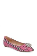 Women's Lauren Lorraine Kelly Pointy Toe Flat .5 M - Pink