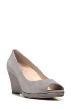 Women's Naturalizer Olivia Peep Toe Wedge N - Grey