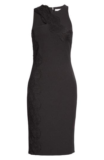 Women's Versace Collection Lace Trim Cutout Sheath Dress Us / 40 It - Black