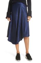 Women's Vince Asymmetrical Crinkled Satin Skirt