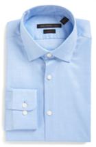 Men's John Varvatos Star Usa Soho Slim Fit Stretch Solid Dress Shirt .5 - R - Blue