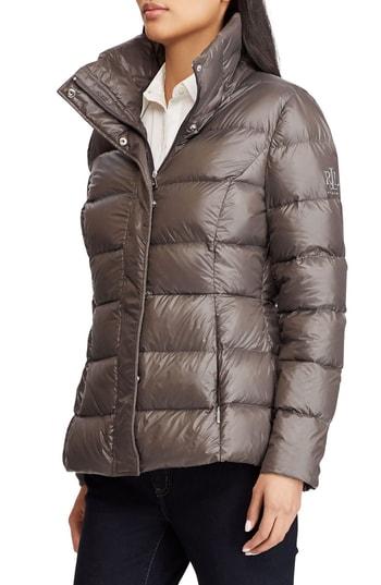 Women's Lauren Ralph Lauren Quilted Packable Coat - Grey
