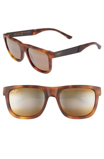 Men's Maui Jim Talk Story 55mm Polarized Sunglasses - Matte Tokyo Tortoise/ Bronze