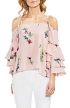 Women's Vince Camuto Tropical Garden Tie Shoulder Top - Pink