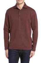 Men's Thaddeus Reiner Herringbone Long Sleeve Polo, Size - Red