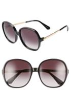 Women's Kate Spade New York Adriyanna 60mm Round Sunglasses - Black
