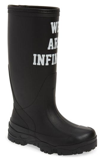 Women's Undercover We Are Infinite Rubber Rain Boot - Black