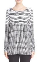 Women's St. John Collection Zigzag Print Tee