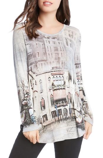 Women's Karen Kane Venice Canal Shirttail Tee - Beige