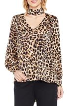Women's Vince Camuto Long Sleeve Animal Choker Blouse