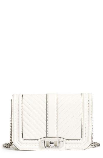 Rebecca Minkoff Small Love Chevron Quilted Leather Crossbody Bag -