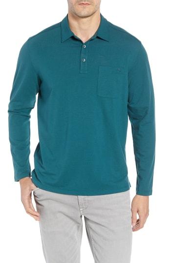 Men's Tommy Bahama Tropicool Sueded Sands Fit Polo, Size Small - Blue