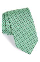 Men's Eton Geometric Silk Tie, Size - Green