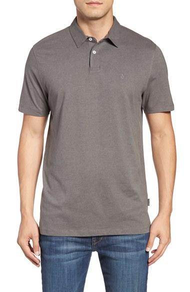 Men's Volcom 'wowzer' Slim Fit Jersey Polo - Grey