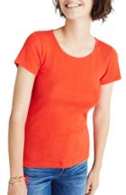 Women's Madewell Piper Rib Tee, Size - Red