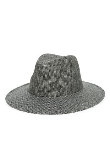 Women's Accessory Collective Herringbone Panama Hat - Black