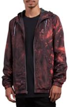 Men's Volcom Ermont Hooded Windbreaker, Size - Burgundy