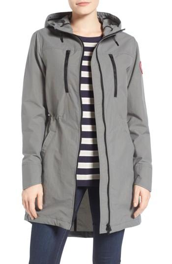 Women's Canada Goose Brossard Hooded Drop Tail Jacket - Grey