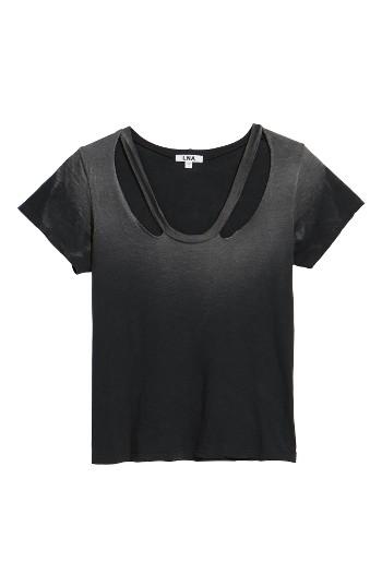 Women's Lna Baxter Cutout Tee - Black