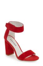 Women's Jeffrey Campbell 'lindsay' Ankle Strap Sandal M - Red