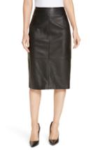 Women's Boss Selrita Lambskin Leather Pencil Skirt