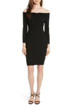 Women's Milly Twisted Off The Shoulder Dress, Size - Black