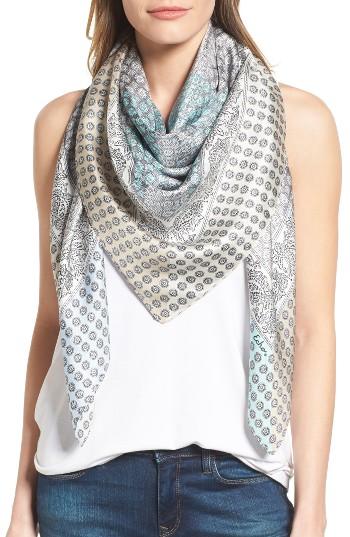 Women's Echo Rue Foulard Square Silk Scarf, Size - White