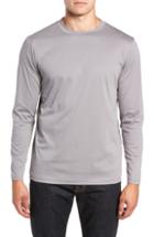 Men's Bugatchi Solid Long Sleeve T-shirt, Size - Grey